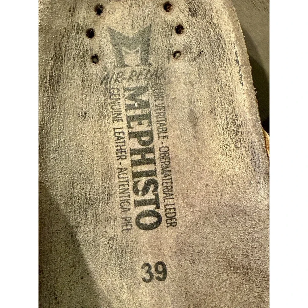 Mephisto Helen Desert Brown Leather Comfort Sandals Size 39 US 8